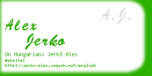alex jerko business card