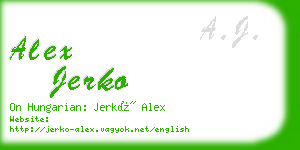 alex jerko business card